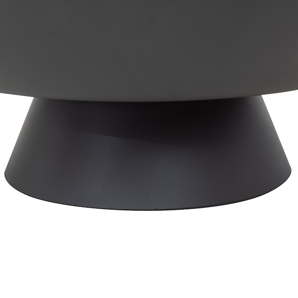 Sunjoy 22 in. Black Steel Round Wood Burning Fire Pit - A301035000
