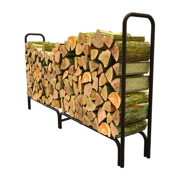 B & K Panacea Black Powder Coated Steel Log Rack - 15204