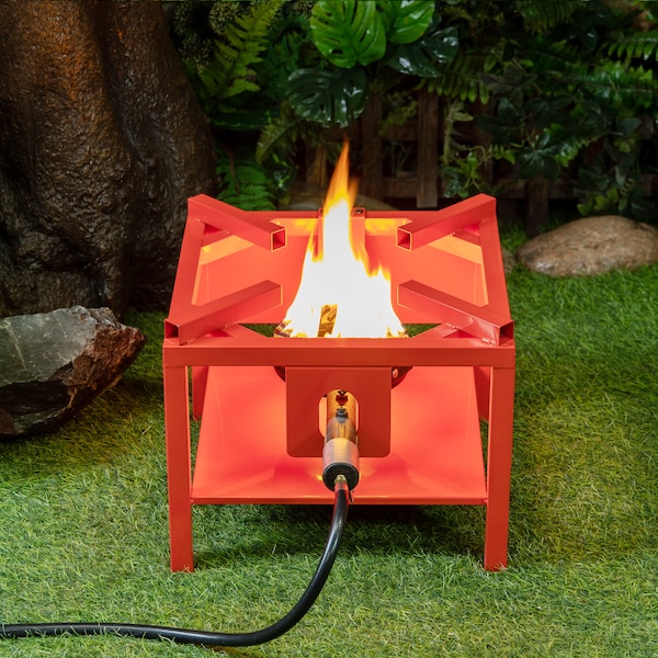 Deko Living Outdoor Propane Burner Cooker Stand with Hose and Regulator - COB10007