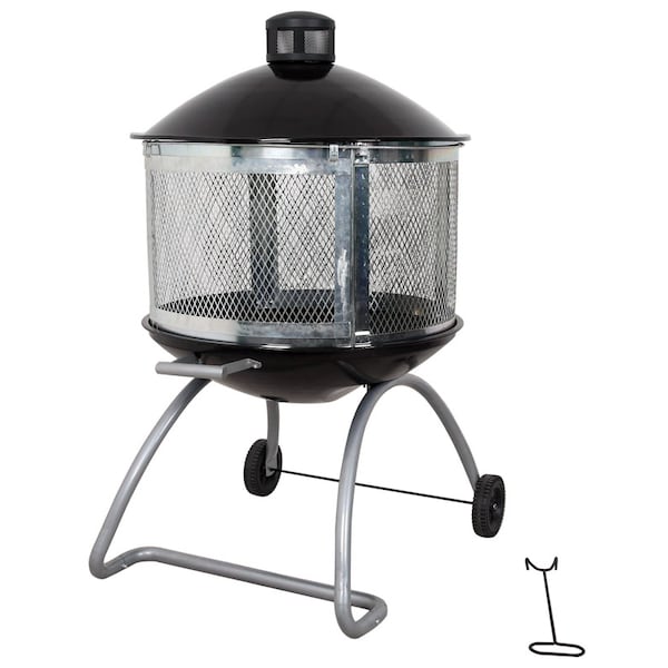 Living Accents Living Accents 28 in. W Porcelain/Steel Round Wood Fire Pit - SRFP2822