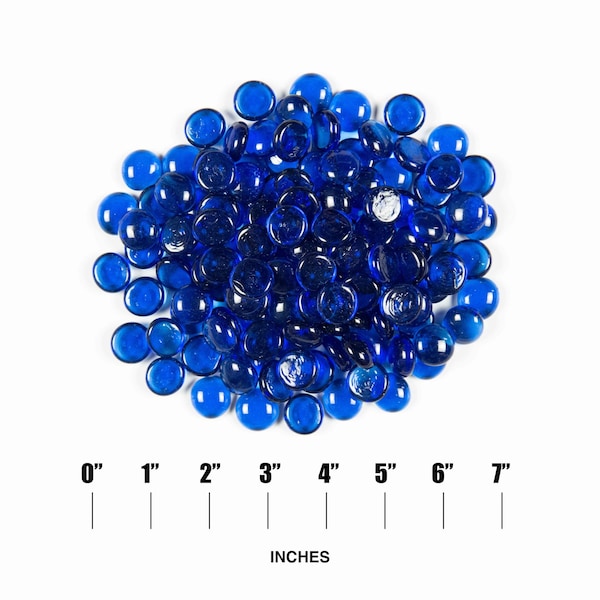 Msi 0.25 Cu. Ft. 0.5 In. 10 Lbs. Saphire Blue Round Fireglass Rock - ZOR-FIRGLS-0110