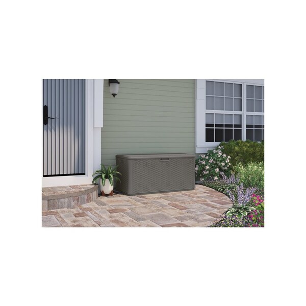 Suncast Deck Box 55in W X 29in D Gray Plastic 134 gal Gray - BMDB13400ST