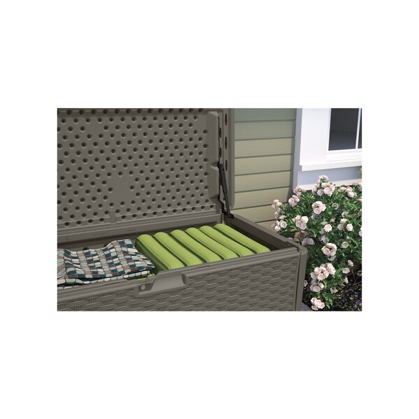 Suncast Deck Box 55in W X 29in D Gray Plastic 134 gal Gray - BMDB13400ST
