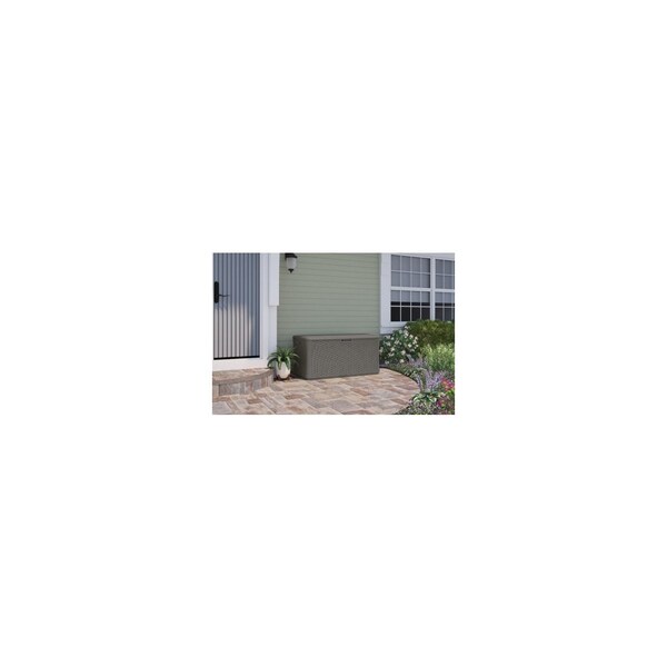 Suncast Deck Box 55in W X 29in D Gray Plastic 134 gal Gray - BMDB13400ST