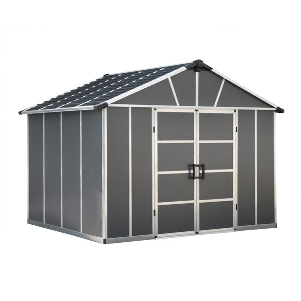 Palram Canopia  11 x 9 ft. Yukon Storage Shed  Gray - HG9909SGY