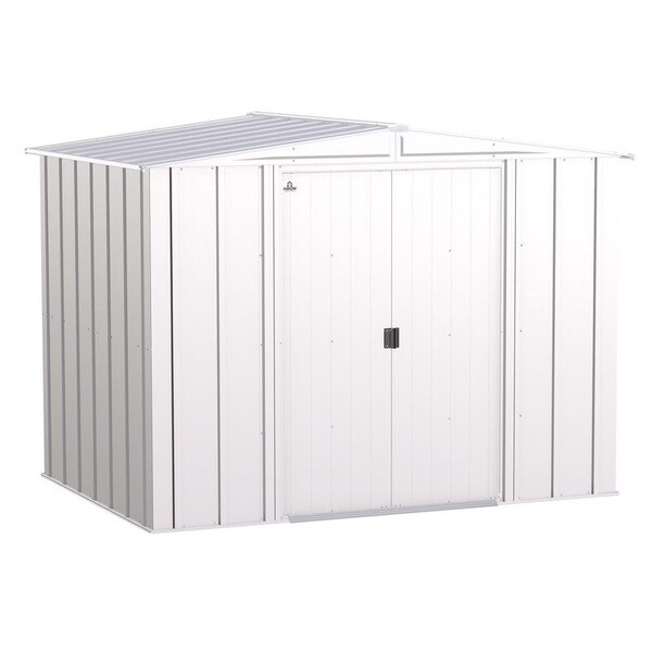 Arrow Classic 8 ft. x 6 ft. Metal Vertical Peak Storage Shed without Floor Kit - CLG86FG