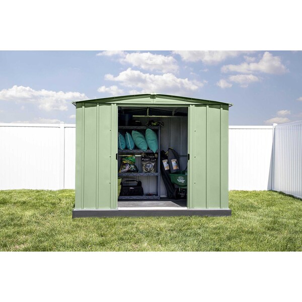 Arrow Storage Products 8x6 Classic Steel Storage Shed, Sage Green - CLG86SG