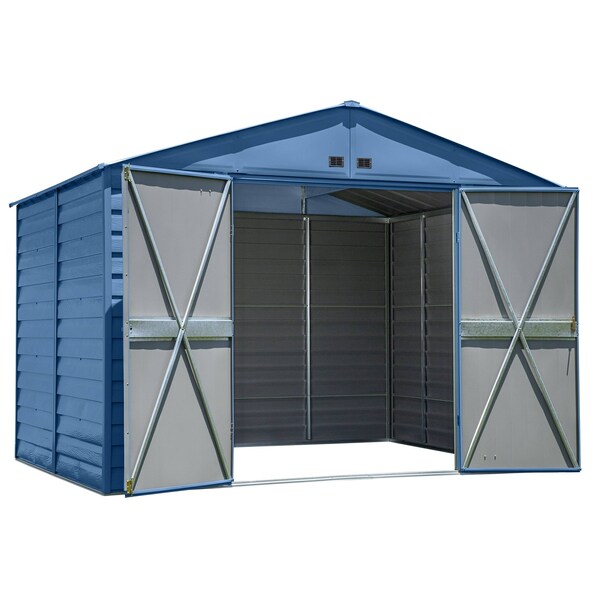 Arrow Storage Products 10x8 Select Steel Storage Shed, Blue Grey - SCG108BG