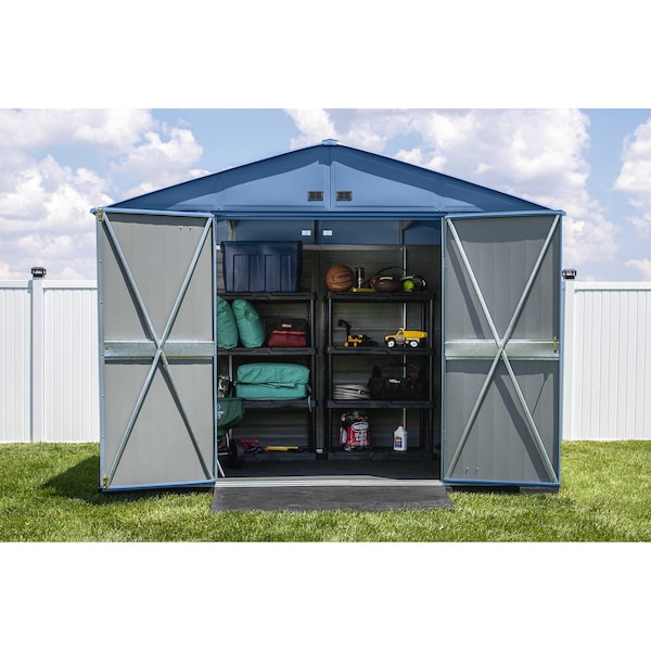 Arrow Storage Products 10x8 Select Steel Storage Shed, Blue Grey - SCG108BG