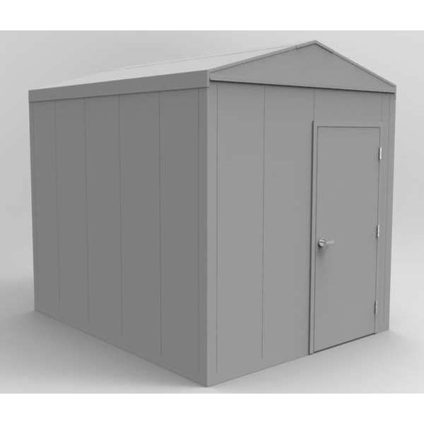 Porta-King Steel Outdoor Storage Building, Gray - ES810F