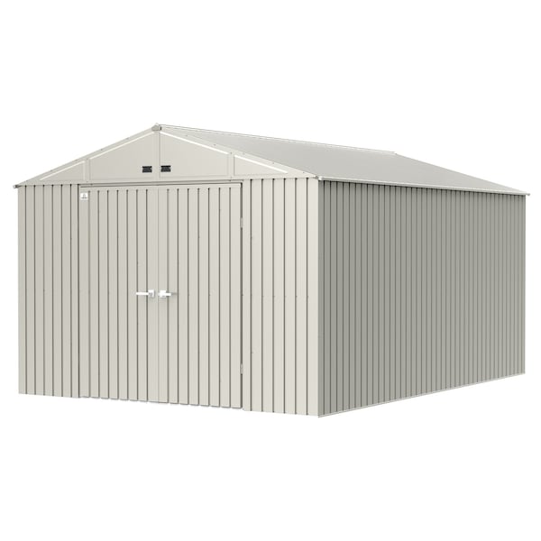 Arrow Storage Products Elite Steel Storage Shed, 10x14, Cool Grey - EG1014CG
