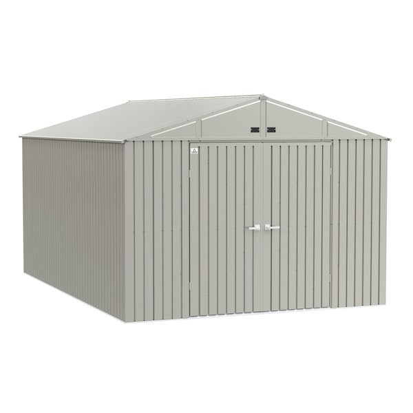 Arrow Storage Products Elite Steel Storage Shed, 10x14, Cool Grey - EG1014CG