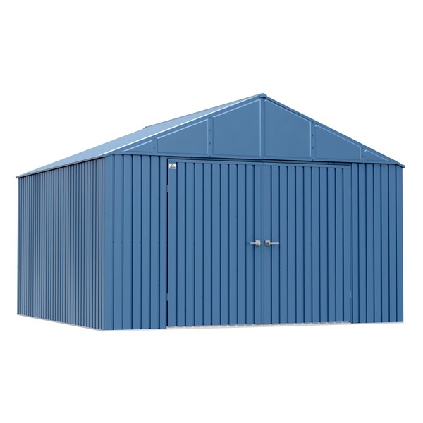Arrow Storage Products Elite Steel Storage Shed, 12x12, Blue Grey - EG1212BG