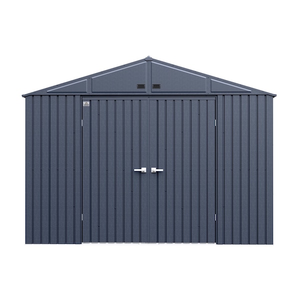 Arrow Storage Products Elite Steel Storage Shed, 10x14, Anthracite - EG1014AN