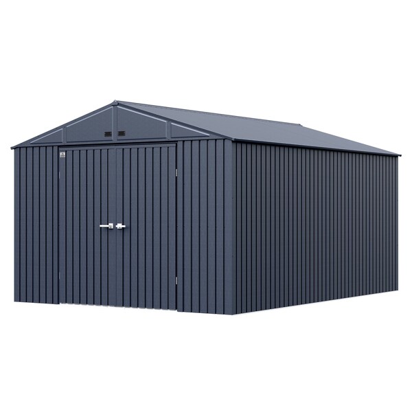 Arrow Storage Products Elite Steel Storage Shed, 10x14, Anthracite - EG1014AN