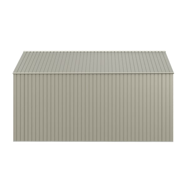 Arrow Storage Products Elite Steel Storage Shed, 12x14, Cool Grey - EG1214CG