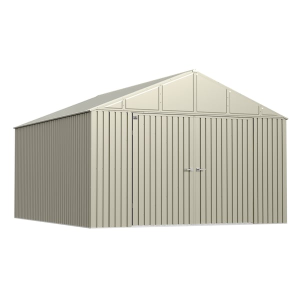 Arrow Storage Products Elite Steel Storage Shed, 12x14, Cool Grey - EG1214CG