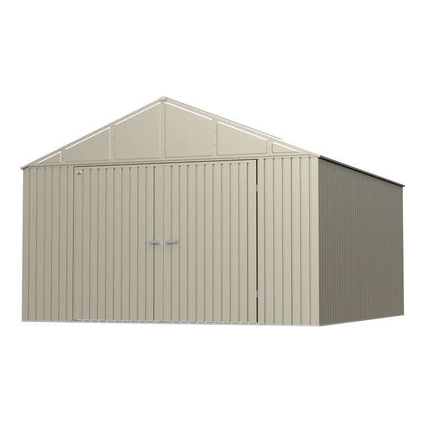 Arrow Storage Products Elite Steel Storage Shed, 12x14, Cool Grey - EG1214CG