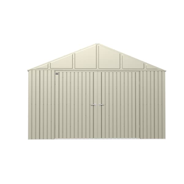 Arrow Storage Products Elite Steel Storage Shed, 12x14, Cool Grey - EG1214CG