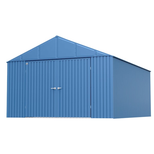 Arrow Storage Products Elite Steel Storage Shed, 12x16, Blue Grey - EG1216BG
