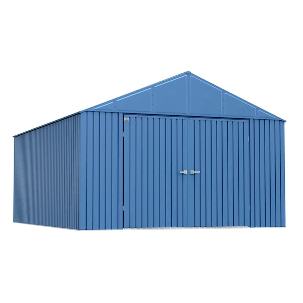 Arrow Storage Products Elite Steel Storage Shed, 12x16, Blue Grey - EG1216BG