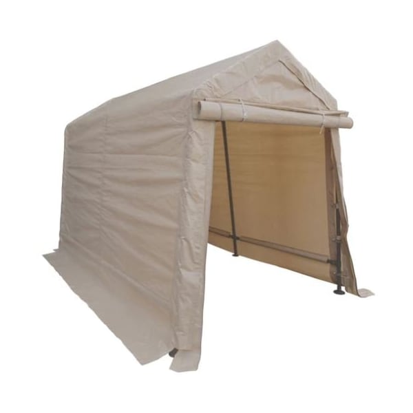 Impact Canopy 6 FT x 8 FT  Storage Shed, Steel Pipe 37.5mm, Polyethene Cover, TAN - 070018150