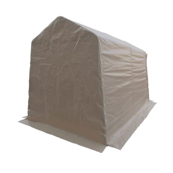 Impact Canopy 6 FT x 8 FT  Storage Shed, Steel Pipe 37.5mm, Polyethene Cover, TAN - 070018150