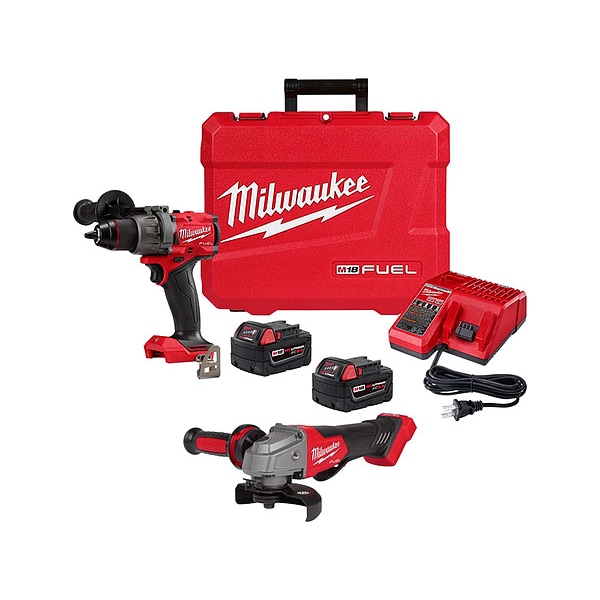 Milwaukee Tool M18FUEL Hammer Drill/Drive + Grinder Kit - 2904-22, 2880-20