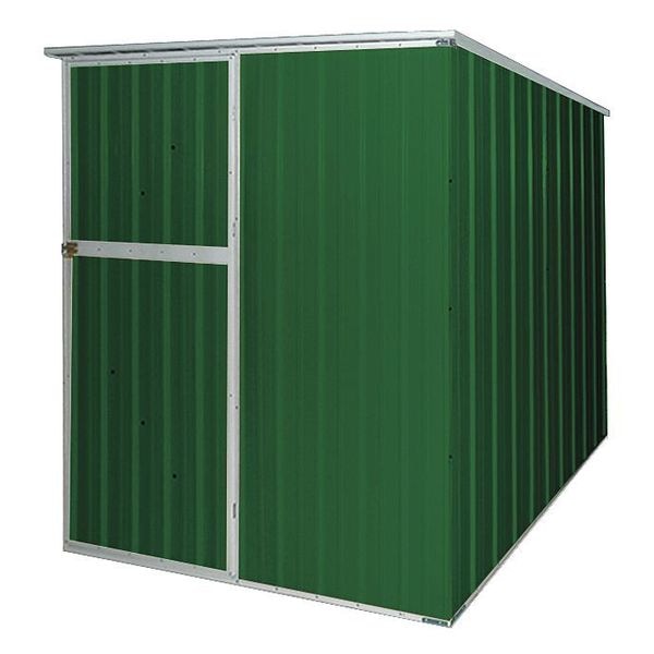 Zoro Select 175 cu ft Steel Outdoor Storage Shed, Green - 13X102