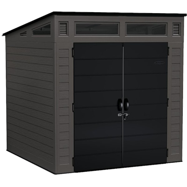 Suncast Storage Shed, 317 cu-ft Capacity, 7 ft 2-1/2 in W, 7 ft 3-1/2 in D, 7 ft 5-1/2 in H, Resin - BMS7780