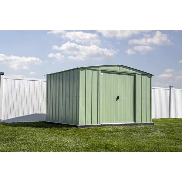 Arrow Storage Products 10x8 Classic Steel Storage Shed, Sage Green - CLG108SG