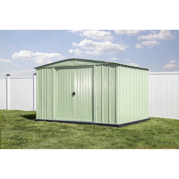 Arrow Storage Products 10x8 Classic Steel Storage Shed, Sage Green - CLG108SG