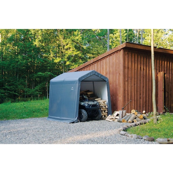 Shelterlogic ShelterLogic Shed-in-a-Box 8 ft. x 8 ft. Polyester Horizontal Peak Storage Shed without Floor Kit - 70423