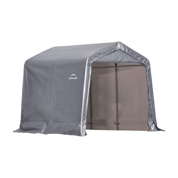 Shelterlogic ShelterLogic Shed-in-a-Box 8 ft. x 8 ft. Polyester Horizontal Peak Storage Shed without Floor Kit - 70423