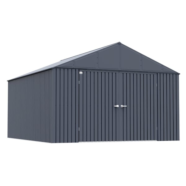 Arrow Storage Products Elite Steel Storage Shed, 12x14, Anthracite - EG1214AN