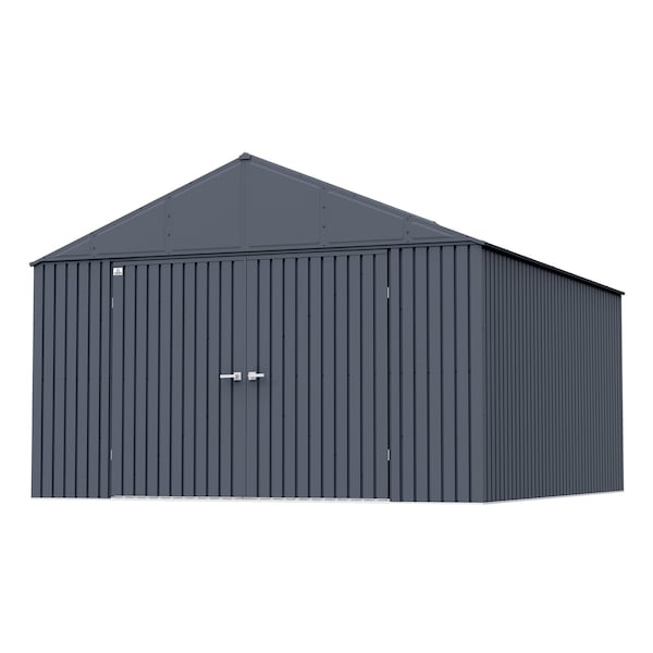 Arrow Storage Products Elite Steel Storage Shed, 12x14, Anthracite - EG1214AN