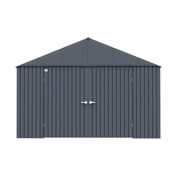Arrow Storage Products Elite Steel Storage Shed, 12x16, Anthracite - EG1216AN