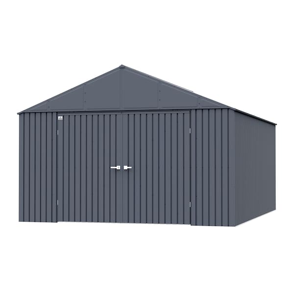 Arrow Storage Products Elite Steel Storage Shed, 12x16, Anthracite - EG1216AN