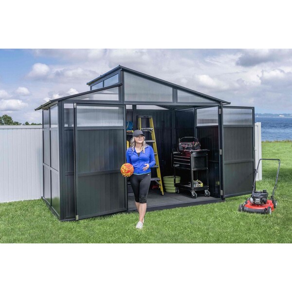 Sojag Rainier 8 x 11 ft. Aluminum Frame Storage Shed - 500-9168747