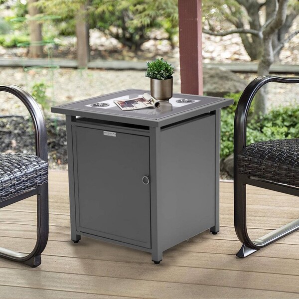 Leisuremod Walbrooke Grey Patio Square Tank Holder, Grey - WH20GR