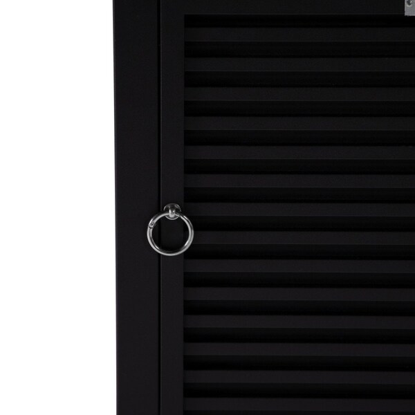 Leisuremod Walbrooke Black Patio Square Tank Holder with Slats Design, Black - WHS20BL