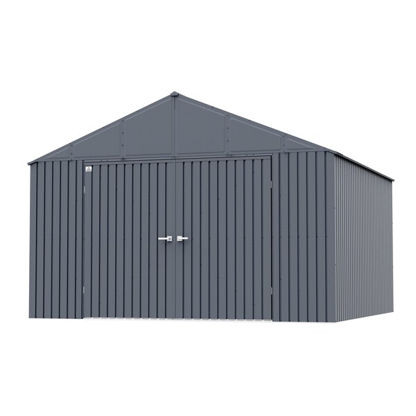 Arrow Storage Products Elite Steel Storage Shed, 12x12, Anthracite - EG1212AN