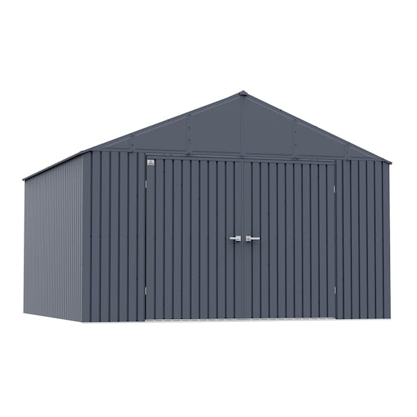 Arrow Storage Products Elite Steel Storage Shed, 12x12, Anthracite - EG1212AN
