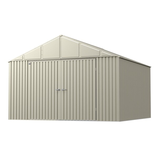 Arrow Storage Products Elite Steel Storage Shed, 12x12, Cool Grey - EG1212CG