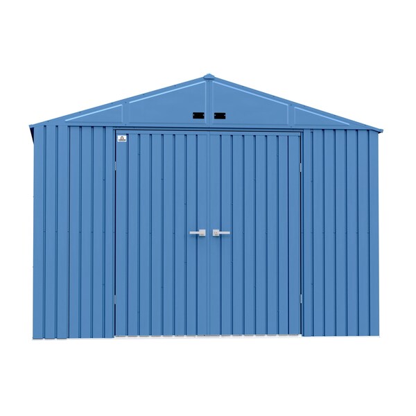 Arrow Storage Products Elite Steel Storage Shed, 10x14, Blue Grey - EG1014BG