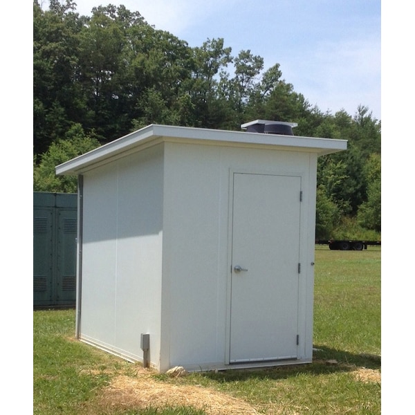 Panel Built Quickship Equipment Booth, 4' X 6' X 8', Gray - QSEB46GY