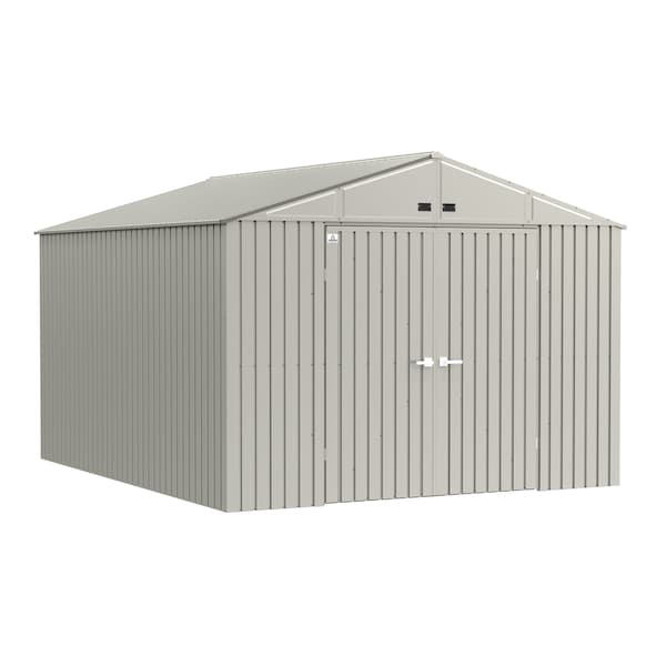 Arrow Storage Products Elite Steel Storage Shed, 10x12, Cool Grey - EG1012CG