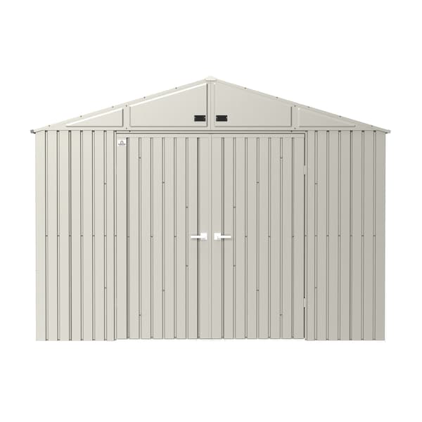 Arrow Storage Products Elite Steel Storage Shed, 10x12, Cool Grey - EG1012CG