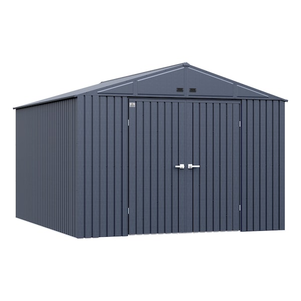 Arrow Storage Products Elite Steel Storage Shed, 10x12, Anthracite - EG1012AN