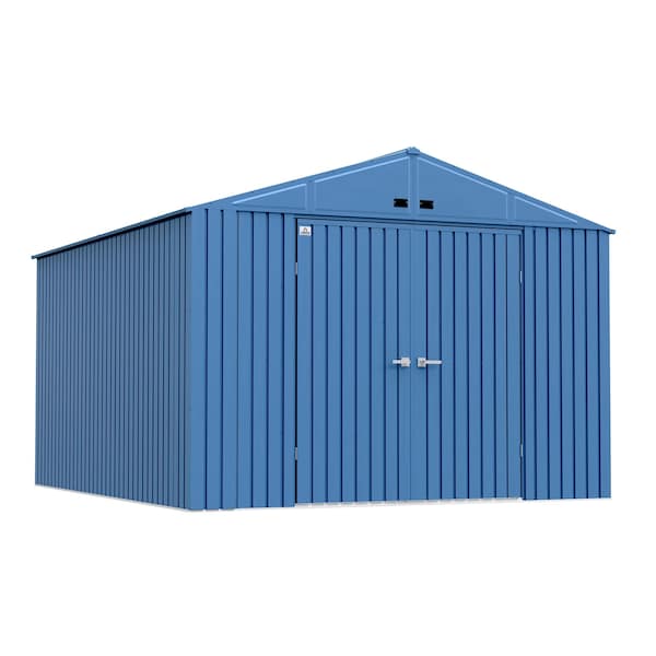 Arrow Storage Products Elite Steel Storage Shed, 10x12, Blue Grey - EG1012BG